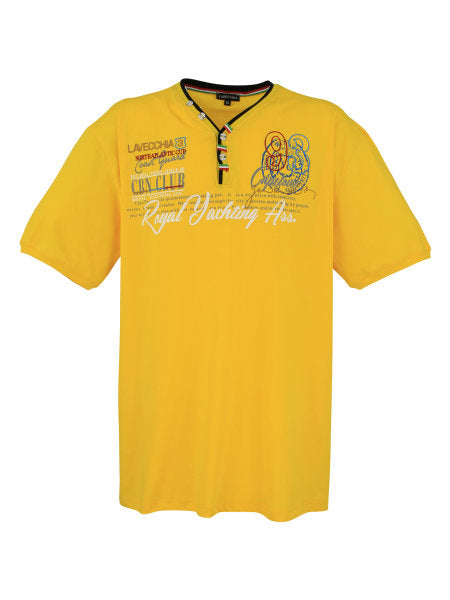 SPORTSKO ELEGANTNA MUŠKA MAJICA LV-608 žuta 3XL do 8XL 